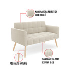 Namoradeira E 2 Poltronas Pé Palito Natural Elisa Bouclê D03