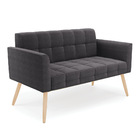 Namoradeira E 2 Poltronas Pé Palito Natural Elisa Bouclê D03