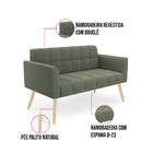 Namoradeira E 2 Poltronas Pé Palito Natural Elisa Bouclê D03