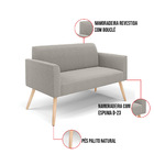 Namoradeira E 2 Poltronas Pé Palito Natural Marisa Bouclê Cin