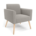 Namoradeira E 2 Poltronas Pé Palito Natural Marisa Bouclê Cin