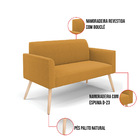 Namoradeira E 2 Poltronas Pé Palito Natural Marisa Bouclê Mos