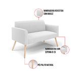 Namoradeira E 2 Poltronas Pé Palito Natural Marisa Bouclê - O