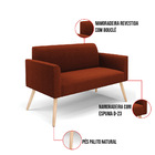 Namoradeira E 2 Poltronas Pé Palito Natural Marisa Bouclê - T