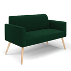 Namoradeira E 2 Poltronas Pé Palito Natural Marisa Bouclê Ver