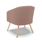 Namoradeira E 2 Poltronas Pé Palito Natural Stella Bouclê D03