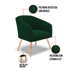 Namoradeira E 2 Poltronas Pé Palito Natural Stella Bouclê D03