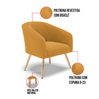 Namoradeira E 2 Poltronas Pé Palito Natural Stella Bouclê D03