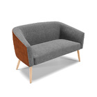 Namoradeira E 2 Poltronas Pé Palito Natural Stella Nozes/ Lin