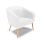 Namoradeira E 2 Poltronas Pé Palito Natural Stella Sintético