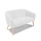 Namoradeira E 2 Poltronas Pé Palito Natural Stella Sintético