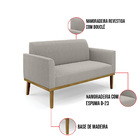 Namoradeira E Poltrona Base Madeira Castanho Marisa Bouclê Ci