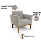 Namoradeira E Poltrona Base Madeira Castanho Marisa Bouclê Ci