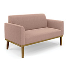 Namoradeira E Poltrona Base Madeira Castanho Marisa Bouclê D0