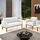 Namoradeira E Poltrona Base Madeira Castanho Marisa Bouclê Of