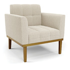 Namoradeira E Poltrona Base Madeira Fixa Cast Elisa Bouclê Be