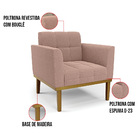 Namoradeira E Poltrona Base Madeira Fixa Cast Elisa Bouclê D0