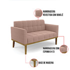 Namoradeira E Poltrona Base Madeira Fixa Cast Elisa Bouclê D0