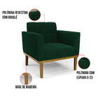 Namoradeira E Poltrona Base Madeira Fixa Cast Elisa Bouclê D0