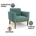 Namoradeira E Poltrona Base Madeira Fixa Cast Elisa Bouclê Vd