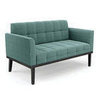 Namoradeira E Poltrona Base Madeira Fixa Pto Elisa Bouclê D03