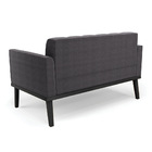 Namoradeira E Poltrona Base Madeira Fixa Pto Elisa Bouclê Gra