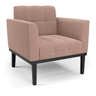 Namoradeira E Poltrona Base Madeira Fixa Pto Elisa Bouclê Ros