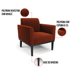 Namoradeira E Poltrona Base Madeira Preto Marisa Bouclê D03 -