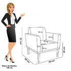 Namoradeira E Poltrona Base Madeira Preto Marisa Bouclê D03 -