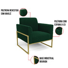 Namoradeira E Poltrona Industrial Alta Dourado Marisa Bouclê