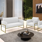 Namoradeira E Poltrona Industrial Alta Dourado Marisa Bouclê