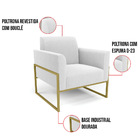 Namoradeira E Poltrona Industrial Alta Dourado Marisa Bouclê