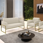 Namoradeira E Poltrona Industrial Alta Dourado Marisa Bouclê