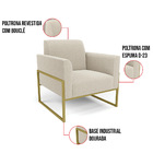 Namoradeira E Poltrona Industrial Alta Dourado Marisa Bouclê