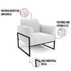 Namoradeira E Poltrona Industrial Alta Preto Marisa Bouclê D0