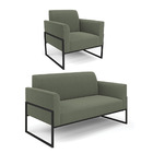 Namoradeira E Poltrona Industrial Alta Preto Marisa Bouclê D0