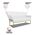 Namoradeira E Poltrona Industrial Dour Anitta Sintético Pu Br