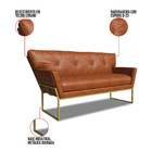 Namoradeira E Poltrona Industrial Dour Anitta Sintético Pu D0