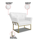 Namoradeira E Poltrona Industrial Dour Anitta Sintético Pu D0