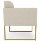 Namoradeira E Poltrona Industrial Dourado Ana Boucle Bege - I