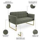 Namoradeira E Poltrona Industrial Dourado Ana Boucle Menta -