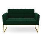 Namoradeira E Poltrona Industrial Dourado Elisa Bouclê D03 -