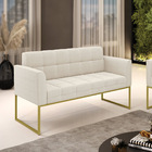 Namoradeira E Poltrona Industrial Dourado Elisa Bouclê D03 -