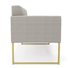 Namoradeira E Poltrona Industrial Dourado Elisa Bouclê D03 -