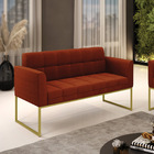 Namoradeira E Poltrona Industrial Dourado Elisa Bouclê D03 -