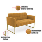 Namoradeira E Poltrona Industrial Dourado Elisa Bouclê Mostar