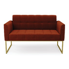 Namoradeira E Poltrona Industrial Dourado Elisa Bouclê Terra