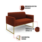 Namoradeira E Poltrona Industrial Dourado Marisa Bouclê Terra