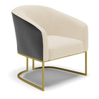 Namoradeira E Poltrona Industrial Dourado Stella Pto/linho D0