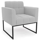 Namoradeira E Poltrona Industrial Preto Ana Boucle Cinza - Ib